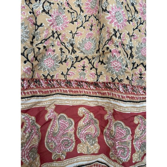 Lucky Brand Long Sleeve Top Pink Black Tan Medium - Picture 4 of 5